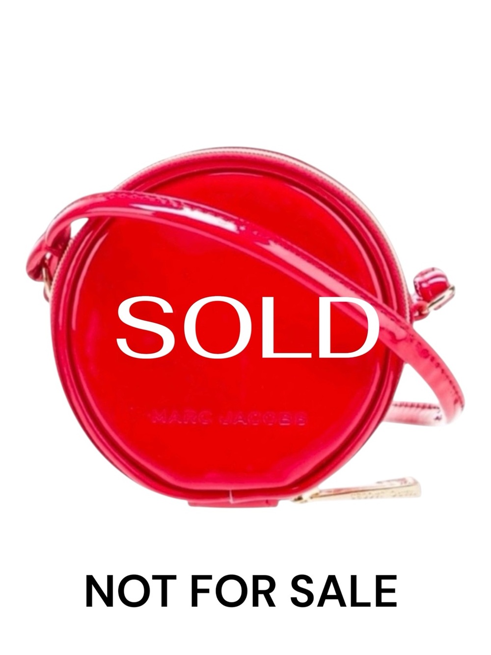 SOLD Marc Jacobs Red Patent Leather Mini Crossbody Bag Round Circle Viral
